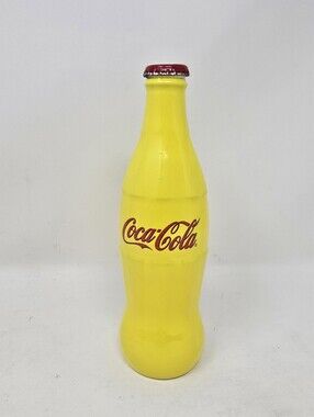 Coca Cola Bottle Yellow Lemon Rare Limited Edition Selfridges Dept Store UK 8"